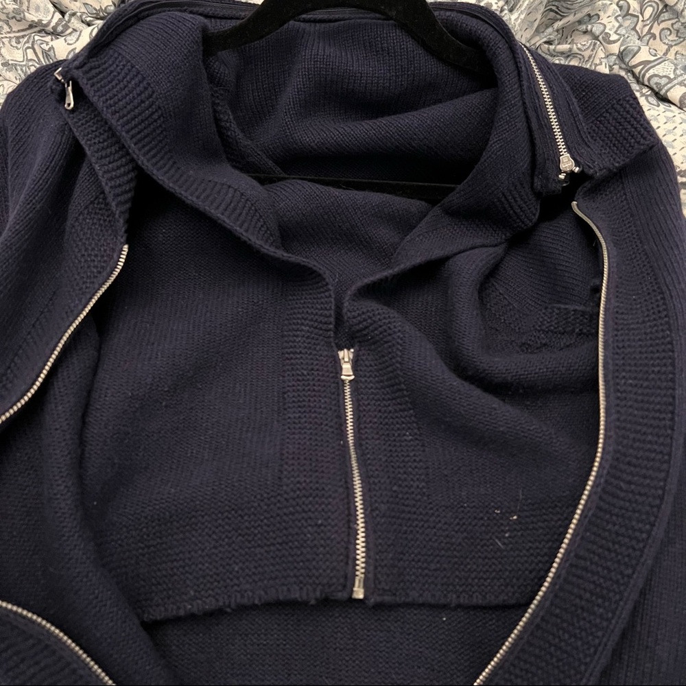 Adam Lippes Layered Navy Cardigan - Picture 4 of 9